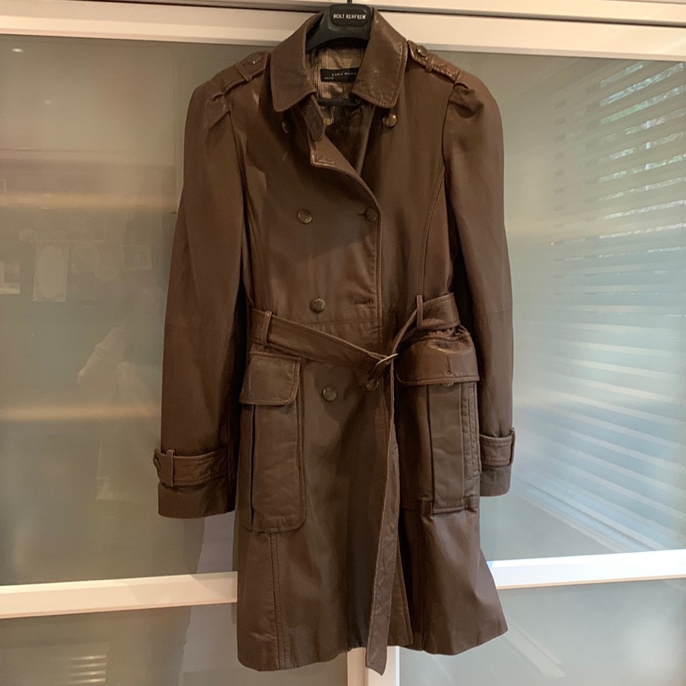 Zara soft leather coat